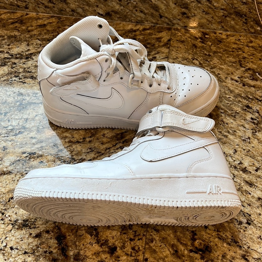 White Nike Air high tops